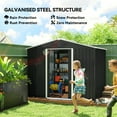 thumbnail image 4 of Outsunny 8'x6' Metal Outdoor Storage Shed w/ Sliding Doors and Vents Grey, 4 of 10