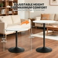 thumbnail image 2 of XPOPR 23.5'' Round Bar Table, Adjustable Range  Wood Pub Table with Black Leg and Base for Living Room Dining Room Bar Cocktail Table White Black, 2 of 9