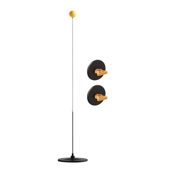 Siruishop Boxing Reaction Ball Exercise Adjustable Height Rebounder Device Ball Black