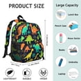 thumbnail image 6 of Cute Dinosaur Pattern Backpack Backpack for School,Cute School Bag,Schoolbag with Adjustable Shoulder Straps & Padded Back,13.8"x11.4"x6", 6 of 6