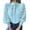 Sky Blue, variant on APEXFWDT Women’s Lace Puff-Sleeve Shirt Stand-Up Collar Button-Up Shirt Elegant Formal & Business Wear，XL,Green