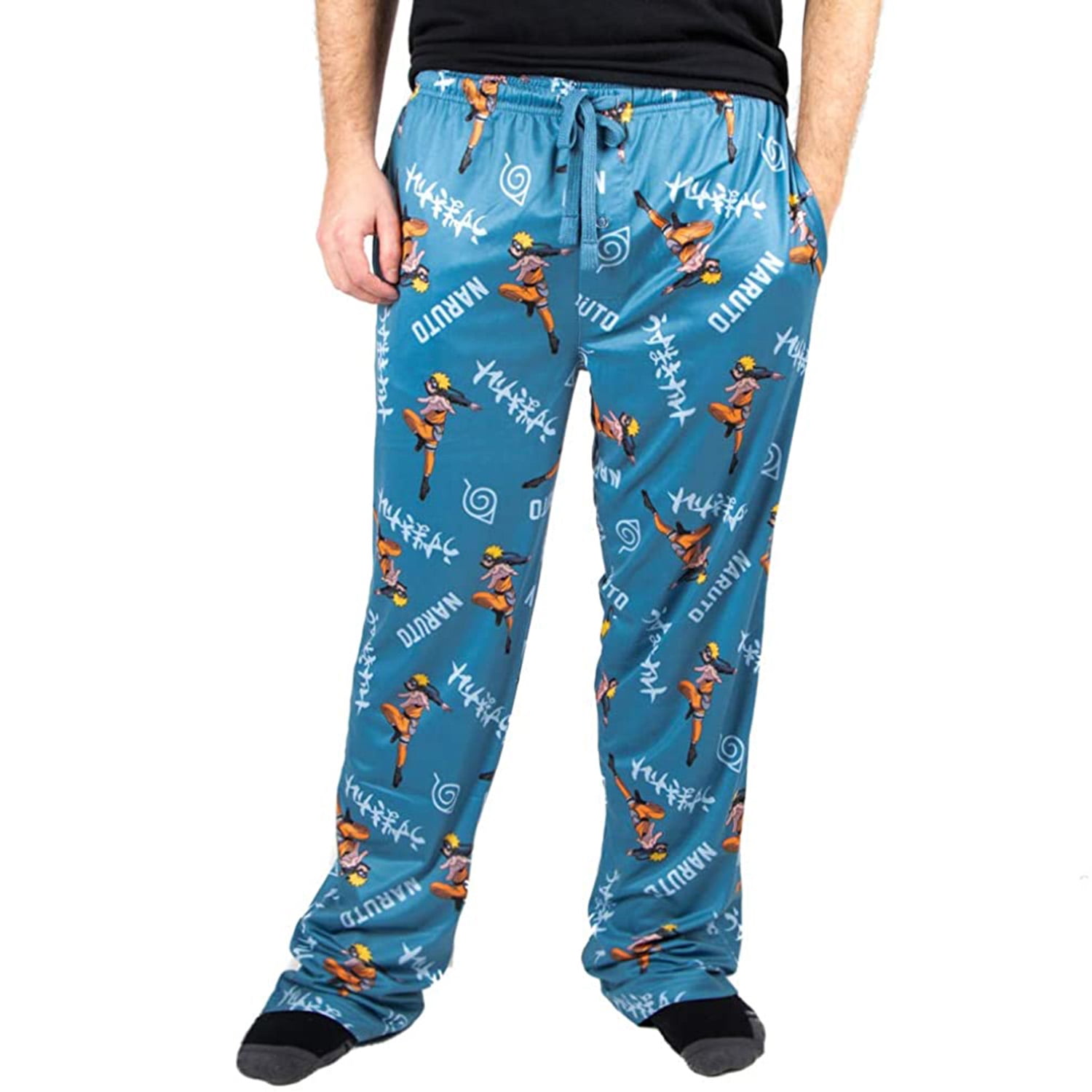Naruto Shippuden Pantalon de Pyjama Imprimé Bleu pour Hommes