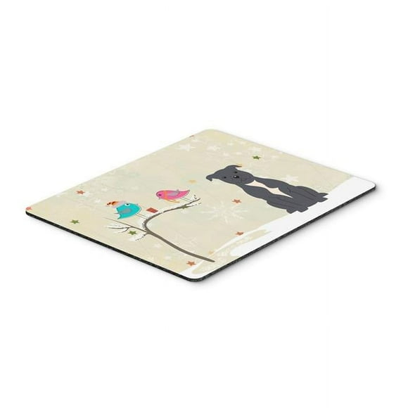 Carolines Treasures BB2518MP Christmas Presents Between Friends Staffordshire Bull Terrier Blue Mouse Pad, Hot Pad or Trivet