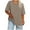 Beige, variant on Women's Short Sleeves Crewneck Tee, Crew Neck Short Sleeve Baggy Loose Tops Oversize Tees Color Assorted, Plus Brown, Sizes XL-XXXXXL