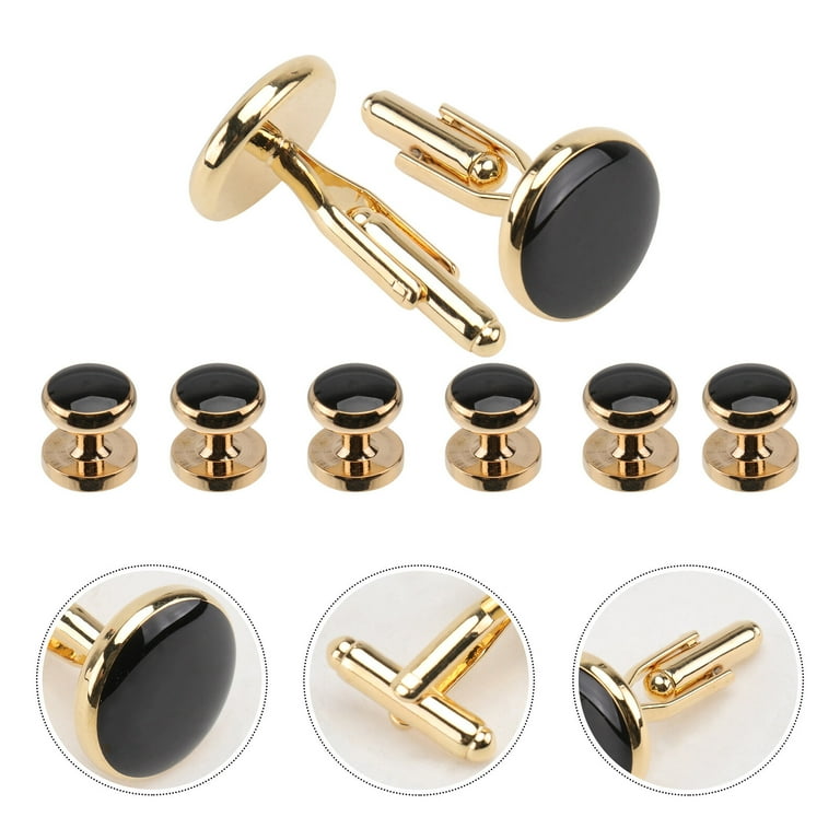8Pcs Classic Copper Cuff Links French Style Cuff Studs Male 8Pcs Classic Copper Cuff Links French Style Cuff Studs Male
