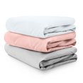 thumbnail image 7 of Bare Home 3 Pack Fitted Sheets - Premium 1800 Collection - Ultra Soft - Crib, Pink Slipper/Cloud Grey/White, 7 of 7