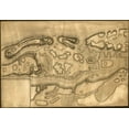 thumbnail image 2 of Vintage Maps 32x23 White Modern Wood Framed Museum Art Print Titled - Defenses of New York Island from Fort Washington to Fort Independence, 2 of 4