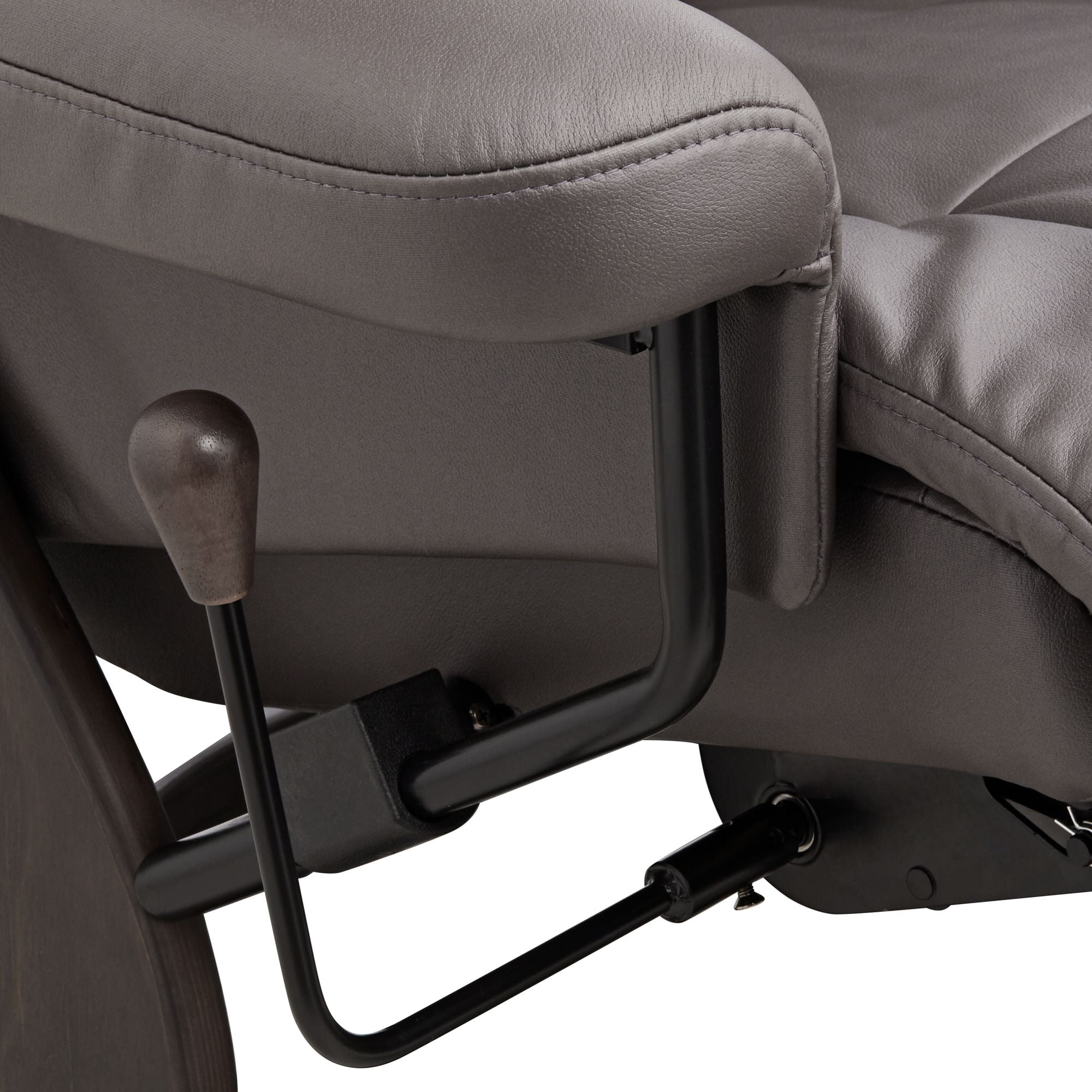 Benchmaster Peregrine Reclining Chair, Charcoal Faux Leather, Flip