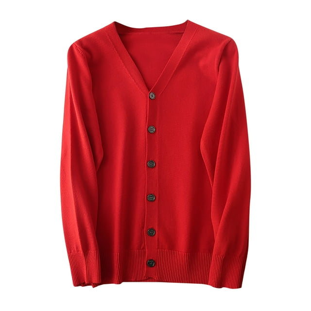 LIaqionyy Mens Lightweight Cardigan Sweaters V Neck Button down Long Sleeve Slim Knit Sweater Fall Outwear