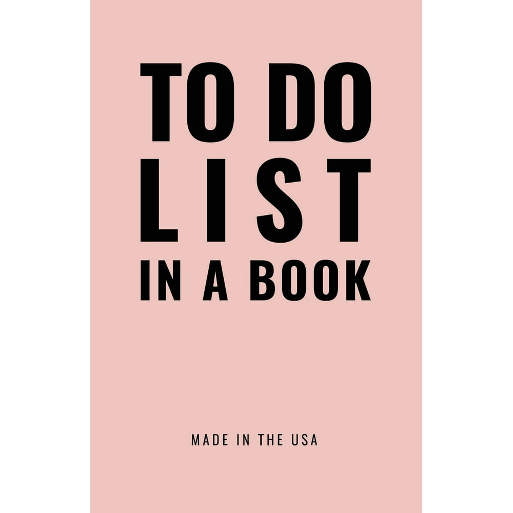 TO DO LIST IN A BOOK Best To Do List to Increase Your Productivity
