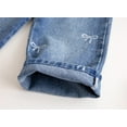 thumbnail image 6 of Tiijoy Girls Bow Pattern Pull On Jeans Straight Leg Relaxed Fit Denim Pants Trousers, 6 of 8