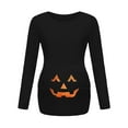 thumbnail image 1 of Funicet Chandail de Maternité d'Halloween, Chandail de Maternité d'Halloween, Haut de Maternité Décontracté Confortable à Col Rond Imprimé d'Halloween à Manches Longues à Motifs, le Long Halloween, Chandails de Maternité d'Halloween, 1 of 6