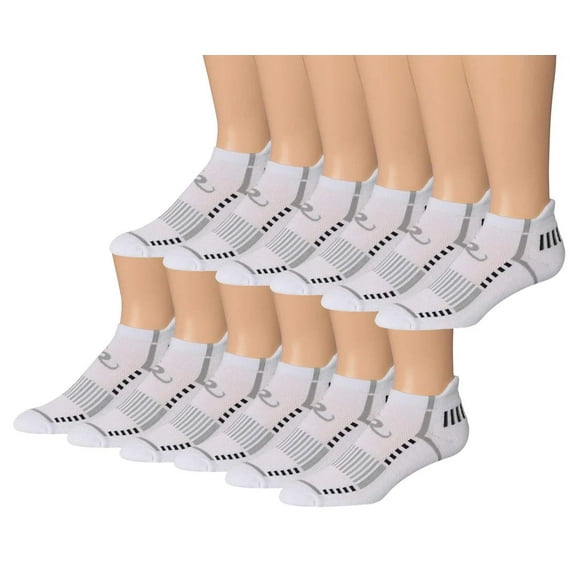 RONNOX Men's 12-Pairs Low Cut Running & Athletic Performance Tab Socks MRLT22-AB-ML