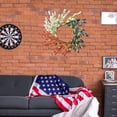 thumbnail image 3 of 20" Independence Day Forsythia Wreath, Patriotic Red, White, and Blue Artificial Flower Door Decor, Decorative Stars and Stripes Wreath for 4th of July, Memorial Day, and Veteran Day by JEWLALO, 3 of 7