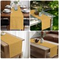 thumbnail image 5 of Ginger Yellow Table Runner 70 Inches Long,Dining Table Runners Dresser Scarves,Rustic Farmhouse Solid Color Kitchen Coffee Tablerunner for Tabletop Party Birthday Holiday Wedding Baby Shower 13"x70", 5 of 8