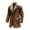 Brown, variant on Western Jackets for Men Vintage Cowboy Long Suede Jacket Sherpa Lined Long Trench Coat Leather Plush Collar Coats 2026 Brown L