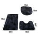thumbnail image 2 of FloreceBien Alfombra de pelo largo teñida de felpa para inodoro, juego de tres piezas de almohadillas antideslizantes para pies, absorbente para baño, 2 of 5