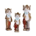 thumbnail image 1 of 3 Uds Bonitas Figuritas De Jardín Estatuas De Gatito De Mesa Para Gabinete Interior Césped Sunnimix estatua de gato, 1 of 8