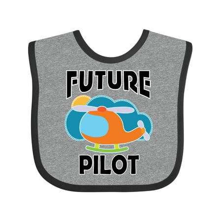 

Inktastic Future Pilot Helicopter Gift Baby Boy or Baby Girl Bib