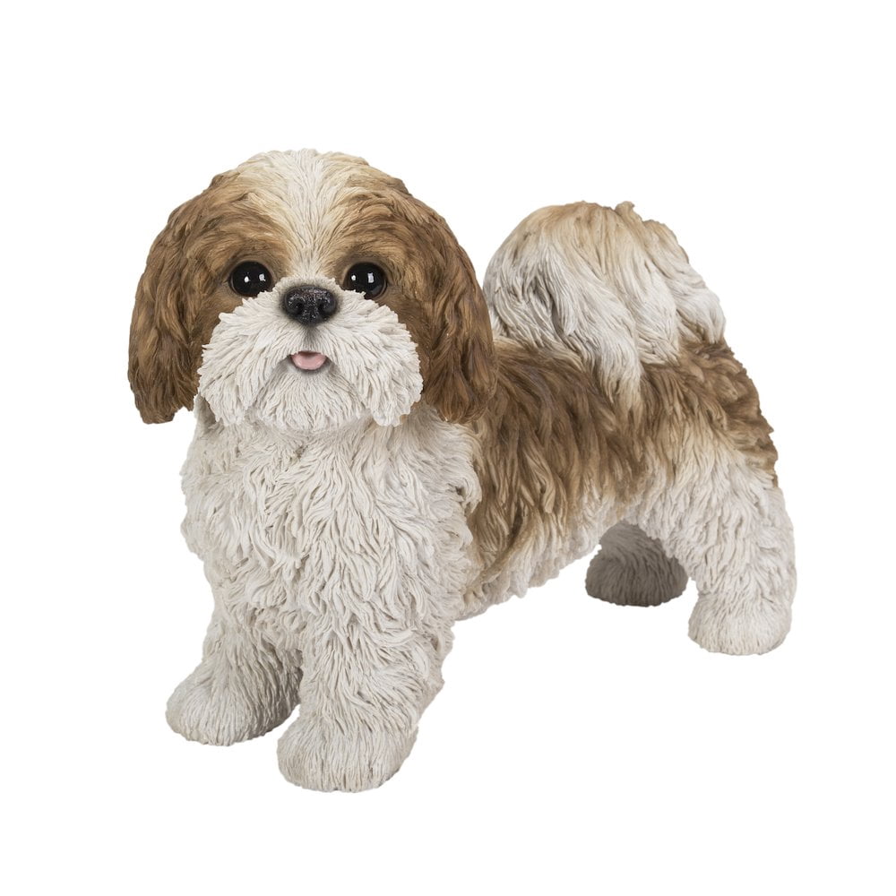 Hi-Line Gift Brown & White Standing Shih TZU