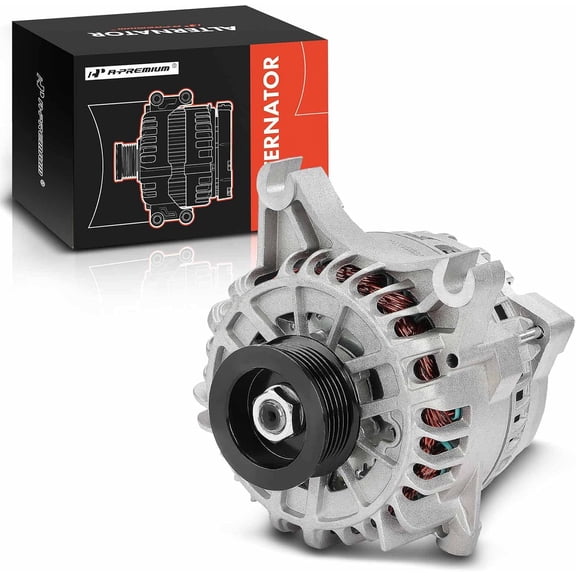 A-Premium Alternator Compatible with Ford Explorer 2006-2008, Explorer Sport Trac 2007-2008 & Mercury Mountaineer 2006-2008, V8 4.6L, 12V 135A 6-Groove Pulley CW, Replace# 6L2T10300AB, 6L2T10300AD