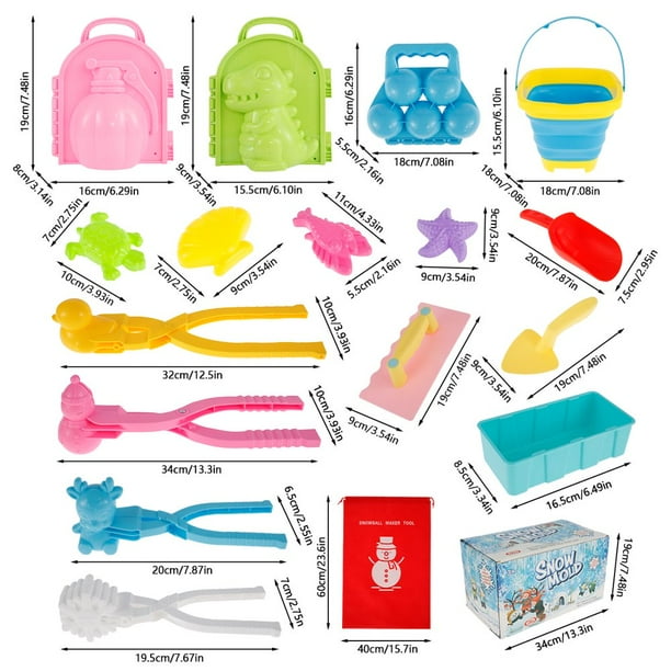 Lot De 5 Moules à Boules De Neige – Formes Amusantes (bonhomme, étoile, Cœur…) – Pour Enfants, Plage, Neige – Hiver Et été