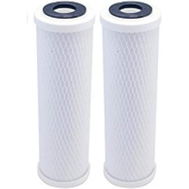 CFS – Carbon Block Water Filter Cartridge Compatible with Universal 10” Filter Models – Remove Bad Taste & Odor – Whole House Replacement Water Filter Cartridge – 0.5 Micron - White (Pack of 2)