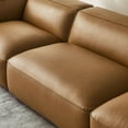 thumbnail image 6 of Modway Auren 3-Piece Vegan Leather Upholstered Sofa in Camel, 6 of 8