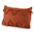 thumbnail image 2 of LR Home Solid Cinnamon Chevron Shag Throw Pillow, 2 of 9