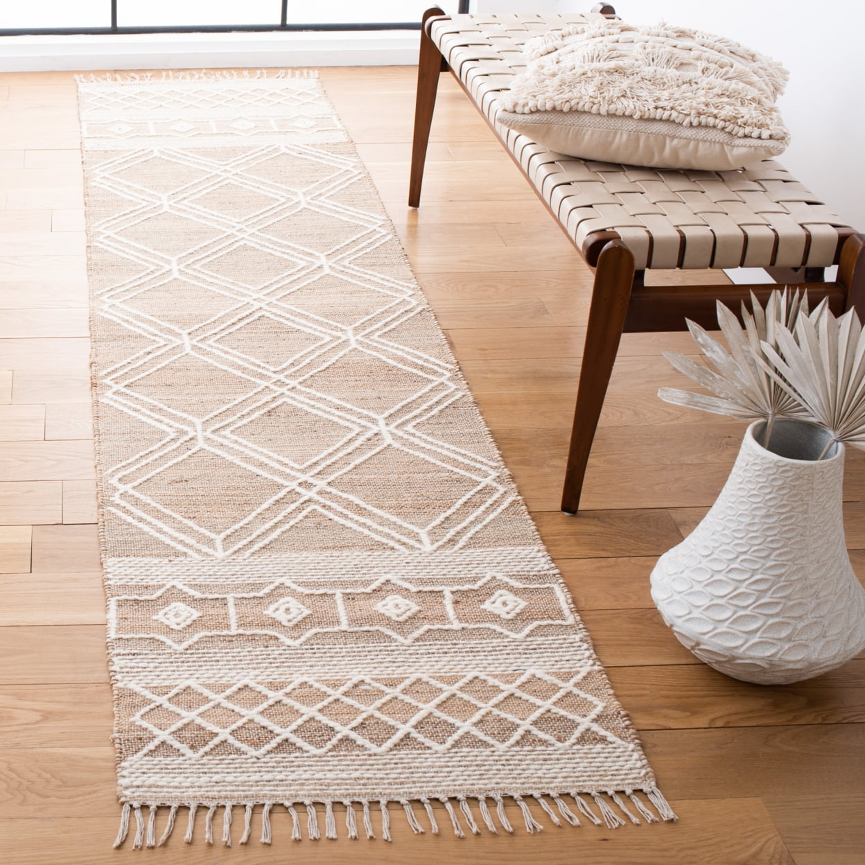 SAFAVIEH Kilim Abigail Geometric Area Rug, Natural/Ivory, 9' x 12'