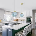 thumbnail image 3 of Deyidn Colorful Glass Pendant Light Fixtures 8.85 in Twisted Glass Shades Gold Hanging Light Fixture Modern Pendant Lighting for Kitchen Island Bedroom Dining Room, 3 of 10