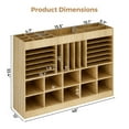 thumbnail image 3 of Advwin Wooden Classroom Storage Cabinet with Adjustable Shelves, 10 Cubbies, Removable Dividers & Anti-Tip Kit, Toy Storage Bookshelf for Preschool, Daycare, Home School, 3 of 10