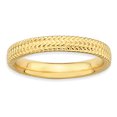 thumbnail image 1 of 925 Sterling Silver Gold Stackable Ring Textured Fancy/, 1 of 8
