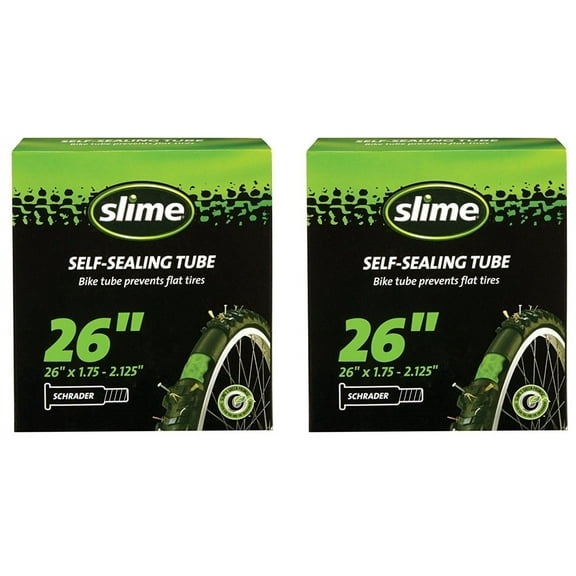 Slime Smart Tube 26 x 1.75-2.125 with Schrader Valve, 2 Pack