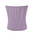 thumbnail image 5 of DondPO Cotton Tube Tops For Women Strapless Tops For Women Strapless Tops For Women Plus Size Women'sStrapless Bandeau Tank Top Women Strapless Eyelet Embroidery Tube Tops Purple L, 5 of 5