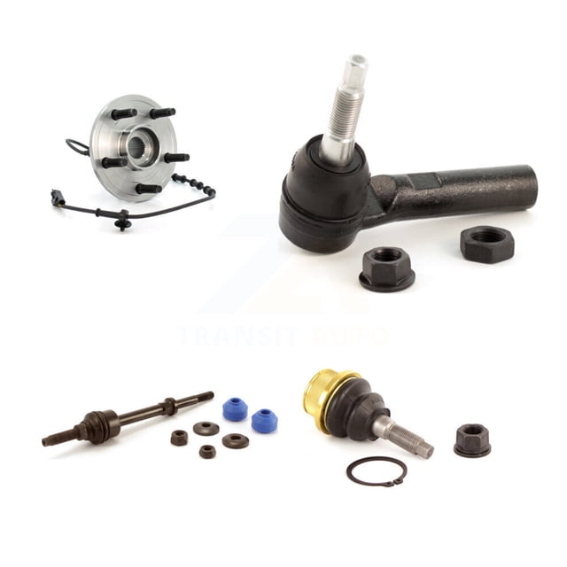 Transit Auto Front Bearing Assembly Lower Ball Joint Outer Tie Rod & Sway Bar Stabilizer Link Kit for Car 2002-2005 Dodge Ram 1500 RWD with 4-Wheel ABS - Left Right Side (Driver Passenger) K7T-104489