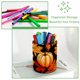 thumbnail image 3 of Organizador de escritorio con portalápices y organizador de maquillaje compacto, hojas de arce y calabaza., 3 of 5