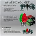 thumbnail image 3 of Wintergreen Lighting C7 Red & Green OptiCore Faceted LED Pathway Light Kit, 100 Lights, 12" Spacing, Green Wire, 100 ft, 3 of 8