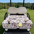 thumbnail image 2 of Psesaysky Golf Cart Seat Covers with Extra Handle, Portable Seat Towel Blanket, Non-slip Back, All Seasons Fit for EZGO, Yamaha, Club Car Front Seats, Golf Cart Floral Print, 2 of 8