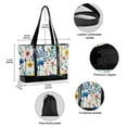 thumbnail image 2 of FORMRS Canvas Laptop Tote Bag for Women with 15.6" Computer Compartments Shoulder Handbag, Blue Wildflower Pattern, 2 of 7