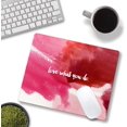 thumbnail image 3 of Mouse Pad, Love What You Do Inspirational Mouse Pad Custom Design Mousepad Game Office Customized Mouse Pad Decorated Mouse Pad for Office Dorm Computer Laptop (Pink Red), 3 of 5