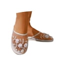 thumbnail image 3 of PMVFHDE Embroidered Mesh Slippers Women Boxy Mule Flat On Shoes Indoor Comfort Breathable Casual Sandals White - 7, 3 of 8