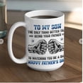 thumbnail image 3 of Personalized My Son Be A Dad Mug, Custom 3D Inflated Effect New Dad Coffee Cup, Father’s Day Gift For Son From Mom, Birthday Gift For Dad, 3 of 6