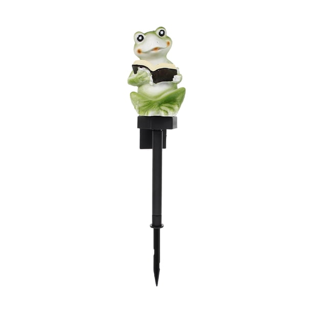 KAKOWELY Lámpara LED solar con estaca Lámpara LED con estaca estilo rana Lámpara LED con forma de rana Decoración del hogar