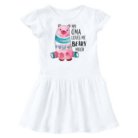 

Inktastic My Oma Loves Me Beary Much with Cute Bear Gift Baby Girl Dress