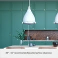 thumbnail image 6 of Hunter - Bluff View 3-light Fresh White, Medium Size Pendant Light, Dimmable, Casual Style, Bell Shaped, for Bedrooms, Dining, Living Rooms - 19216, 6 of 8