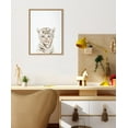 thumbnail image 6 of Kate and Laurel Sylvie Animal Studio Baby White Tiger Framed Canvas Wall Art by Amy Peterson Art Studio, 18x24 Natural, Modern Jungle Animal Portrait Art for Wall, 6 of 7