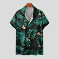 thumbnail image 5 of Stamzod Men's Plus Size Hawaiian Shirt Short Sleeve Casual Summer Beach Shirt Floral Print Button Down Tropical Shirts Graphic Tees On Clearance, 5 of 5
