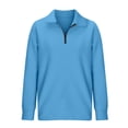thumbnail image 4 of Puntoco Blusa de manga larga con solapa y cremallera de color sólido para mujer Puntoco Puntoco-4815, 4 of 6