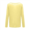 thumbnail image 4 of Blusa de Larga con Cuello y Hombros Descubiertos para Mujer Amarillo XXXL, 4 of 5
